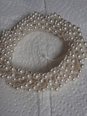 Elegant White Pearl Multi-Strand Bracelet